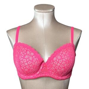 Victoria's Secret Neon Pink Lace Bra